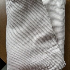 Ribbed Knit Cream Fabric